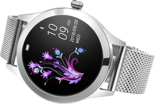 KW10 Smartwatch με Παλμογράφο (Ασημί)
