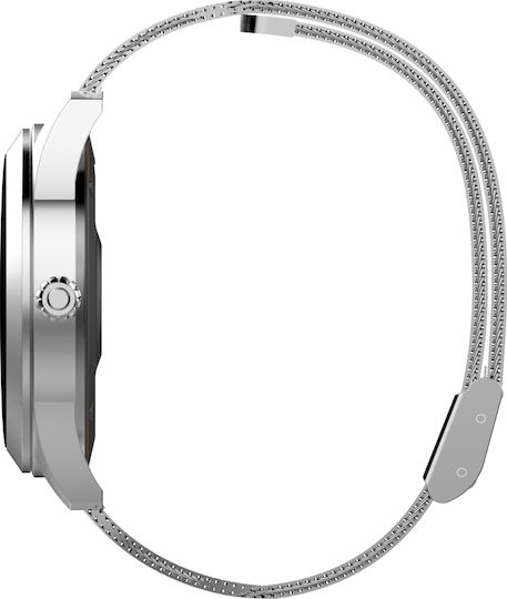 KW10 Smartwatch με Παλμογράφο (Ασημί)