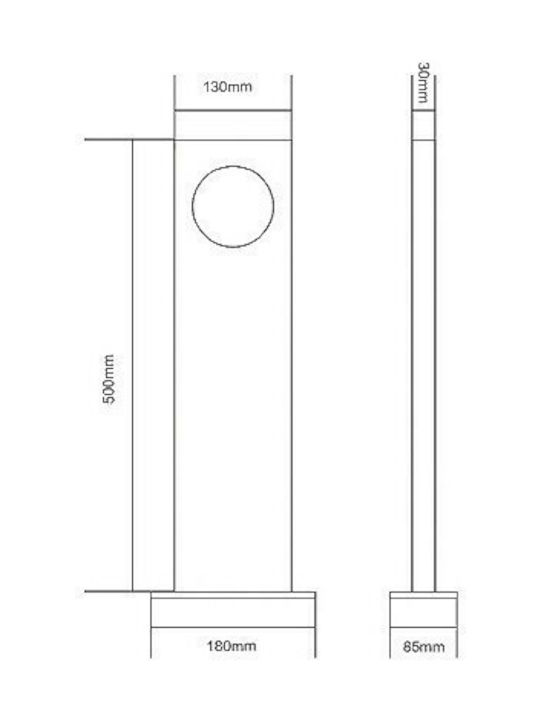Atman Outdoor Floor Lamp Small Post LED for Exterior Space 7W with Warm White Light IP65 White