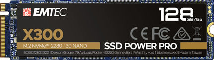 Emtec X300 M2 SSD Power Pro 128GB τύπου M.2 με σύνδεση PCI Express 3.0 ECSSD128GX300