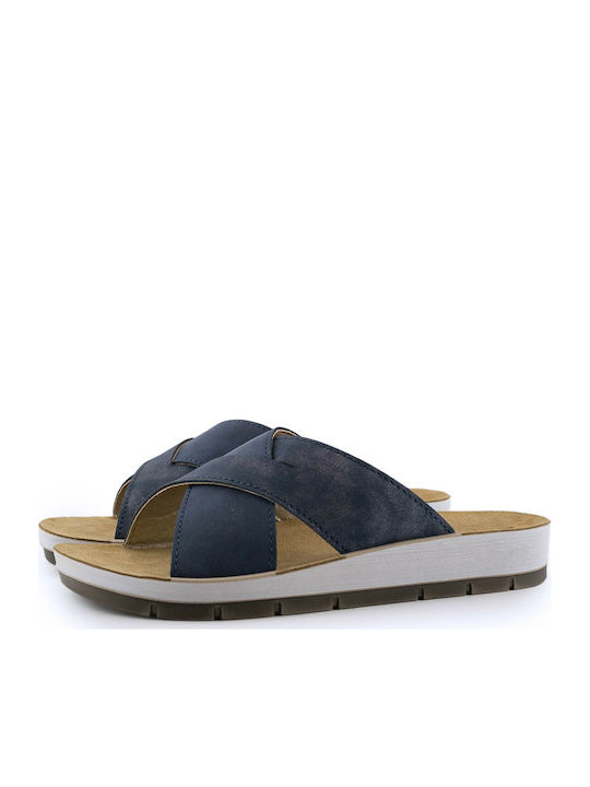 Marco Tozzi Women's Flat Sandals Anatomic in Navy Blue Color