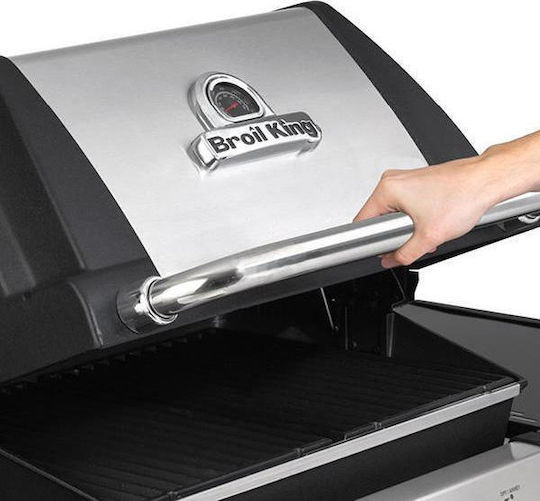 Broil King Signet 390 Grătar pe gaz Din fontă Grătar 66bucx38buccm cu 3 buc 11.4kW și Arzător Lateral