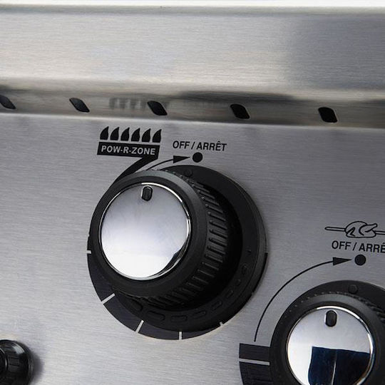 Broil King Signet 390 Grătar pe gaz Din fontă Grătar 66bucx38buccm cu 3 buc 11.4kW și Arzător Lateral