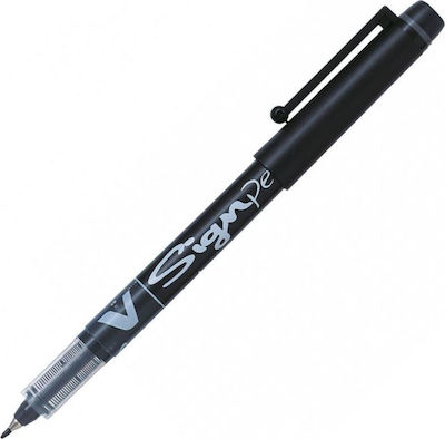 Pilot V-Sign Pen Stift Kugelschreiber 0.6mm mit Schwarz Tinte Schwarz Körper SW-VSP-B