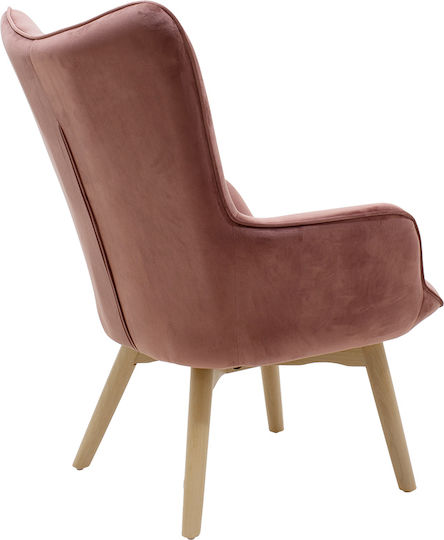Kido Ohrensessel Samt Rosa 72x75x99cm