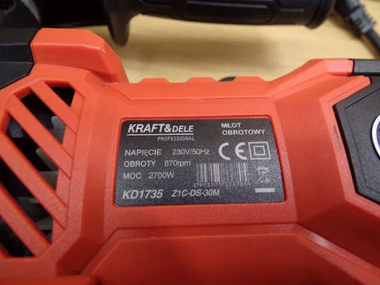 Kraft & Dele Κρουστικό Σκαπτικό Πιστολέτο Ρεύματος 2700W με Υποδοχή SDS Plus KD1735