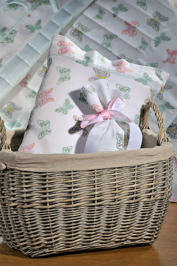 Down Town Home Baby Sheets Set Crib Cotton Satin Light Blue 120x170cm 3pcs