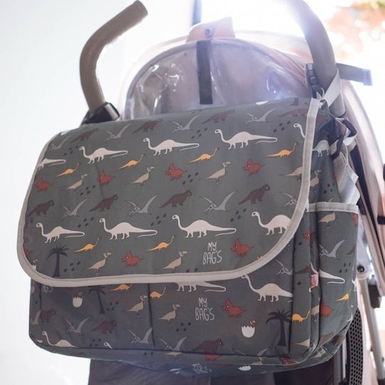 My Bag's Τσάντα-Αλλαξιέρα Ώμου/Χειρός Dinos Χακί 38x30εκ.