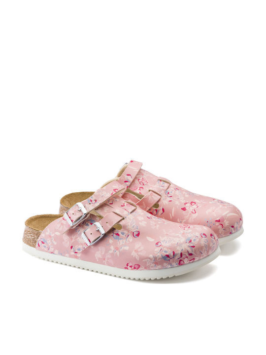 Birkenstock Kay SL Professional Γυναικεία Δερμάτινα Ανατομικά Σαμπό Ροζ