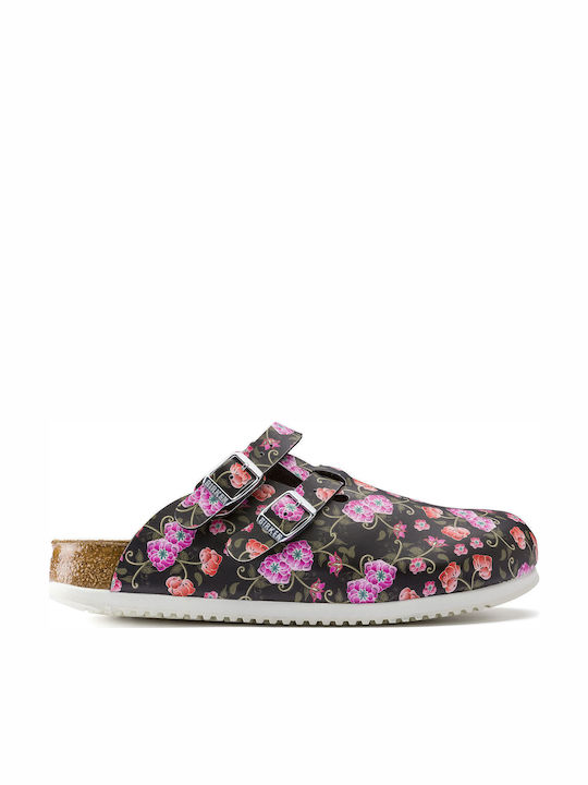 Birkenstock Kay SL Professional Γυναικεία Δερμάτινα Ανατομικά Σαμπό Μαύρα 1016662