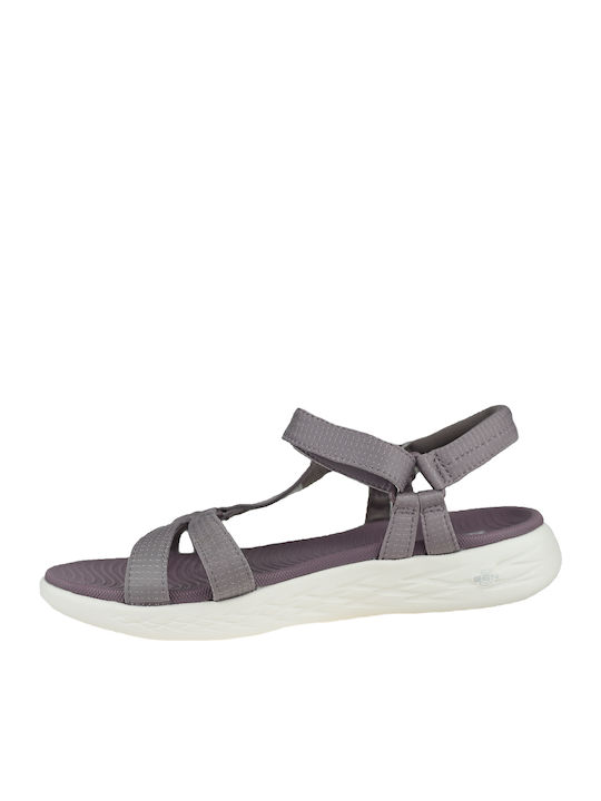 Heathered River Strap Flache Sandalen für Damen Sportlich in Rosa Farbe