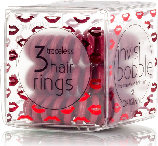 Invisibobble Original 3τμχ Coil Hair Ties Red 3pcs