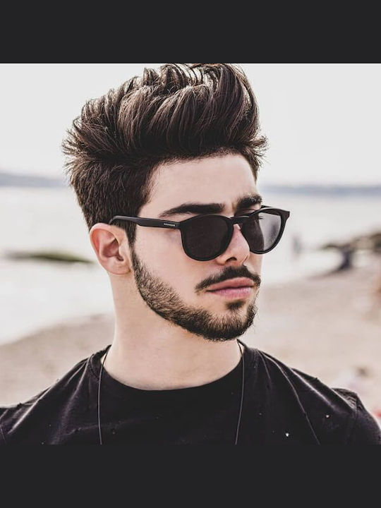 Hawkers Bel Air Unisex Γυαλιά Ηλίου με Μαύρο Κοκκάλινο Σκελετό και Μαύρο Φακό HKRS1055