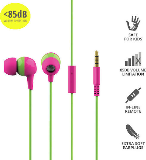 Buddi Kids Безжични Стерео с жак 3.5mm Розов