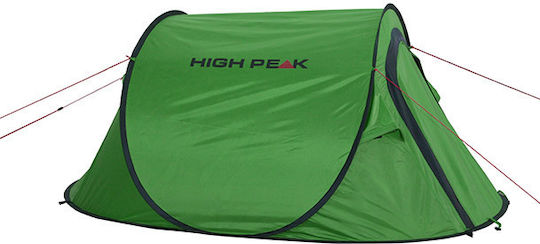 High Peak Vision 2 Camping Tent Pop Up Green With Double Cloth 3 Seasons For 2 People 235x140x100cm