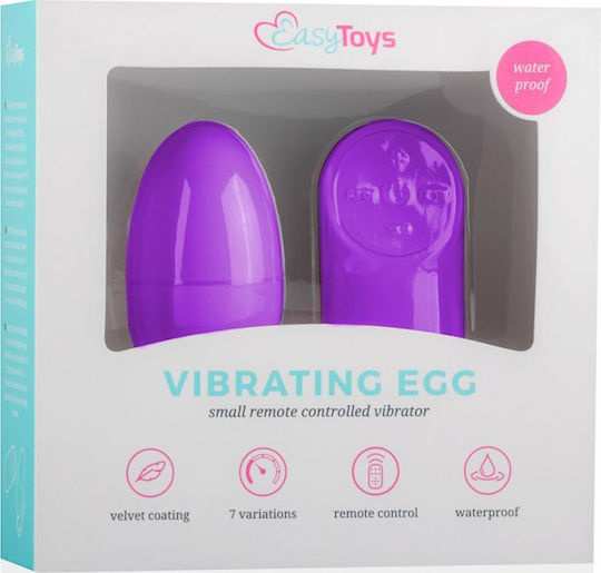 Easytoys Vibrating Egg Vibrator Egg with Remote Control 6cm Purple