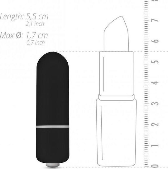 Easytoys Mini Bullet Mini Δονητής Bullet 5.5cm Black