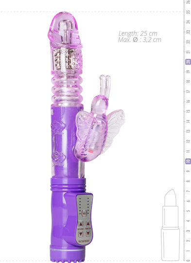 Easytoys Rabbit Vibrator Δονητής Rabbit 25cm Purple
