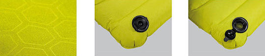 High Peak Dallas Twin Double Camping Sleeping Mat 194x138cm Thickness 10cm in Yellow color 41033