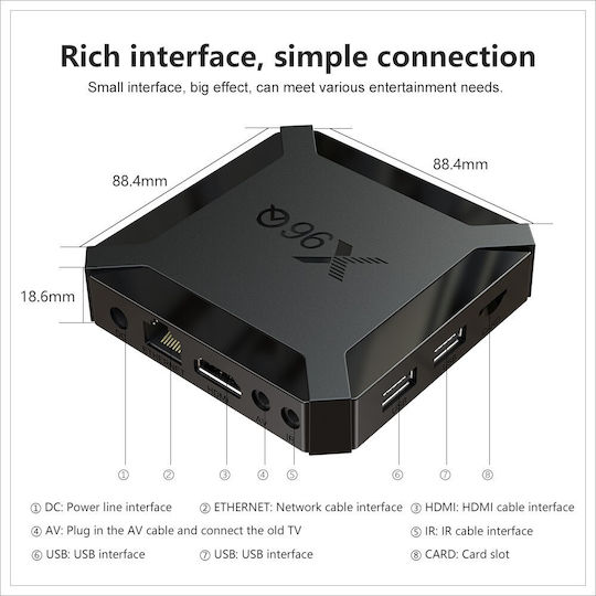 ТВ кутия X96Q CEL680200056A 4K UHD с WiFi 2GB RAM и 16GB Памет за съхранение с Операционна система Android 10.0