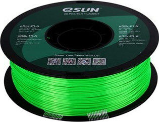 Esun eSilk PLA 3D Printer Filament 1.75mm Green 1kg 1pc Spool
