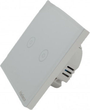 Recessed Electrical Lighting Wall Switch Wi-Fi Connected with Frame Touch Button White SW02G