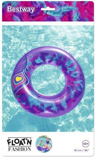 Bestway Flirty Feather Inflatable Sunshade for the Sea Purple 91cm.