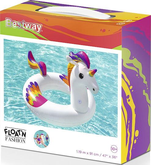 Bestway Kids' Inflatable Float for Sea Unicorn White 119x91cm