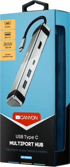 Canyon USB-C Docking Station with HDMI 4K PD Gray (CNS-TDS03DG)