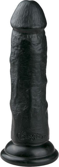 Easytoys Glass Dildo With Suction Cup Black 15.5cm