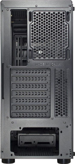 Inter-Tech A-3411 Creek Gaming Midi Tower Computer Case with RGB Lighting Black
