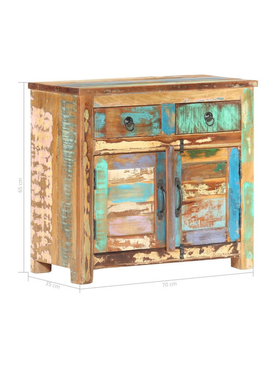 Sideboard made of Solid Wood with Drawers Recycled Wood 70x35x65cm