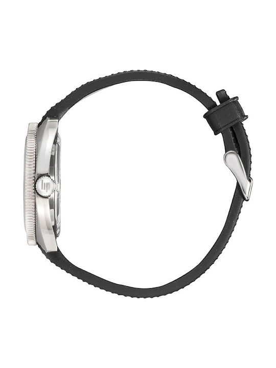 Lip Watches Marinier Часовник Батерия с Черно Каучукова каишка