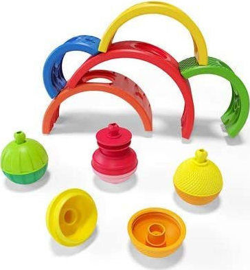 Lalaboom Stacking Toy Rainbow & Beads for 18++ Months