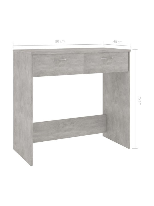 Desk Wooden Gray 80x40x75cm