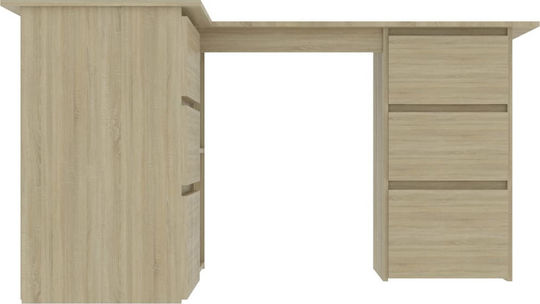 Ecke Schreibtisch Holz Beige 145x100x76cm