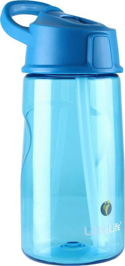 Littlelife Flip - Top Παιδικό Παγούρι Πλαστικό με Καλαμάκι Non Spill Μπλε 550ml