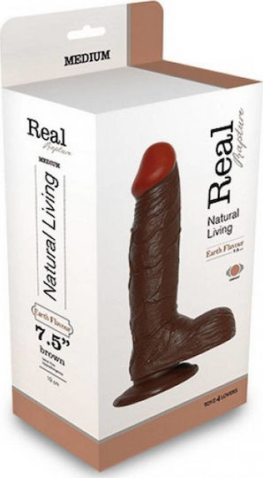 Toyz4lovers Real Rapture Natural Living Earth Flavour Ρεαλιστικός Δονητής 19cm Brown