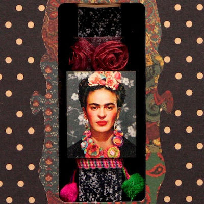 Easter Candle Flat Scented, Handmade and with Box Flat with Frida Kahlo Magnet 20cm 26.5pcs