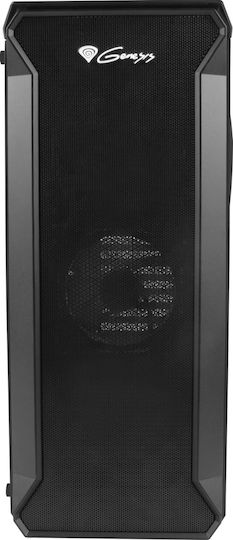 Genesis Irid 505 Gaming Midi-Turm Computergehäuse mit Seitenfenster Schwarz