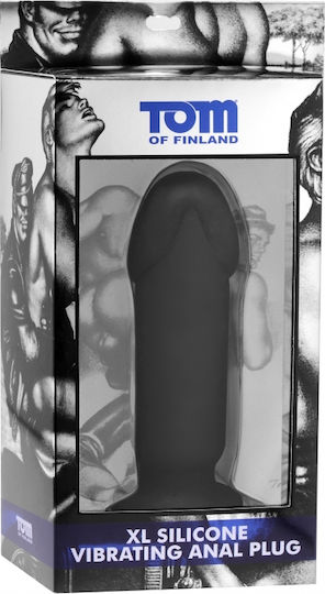 Tom of Finland Vibrating Plug Anal Plug with Vibration XLarge Black 15.2cm