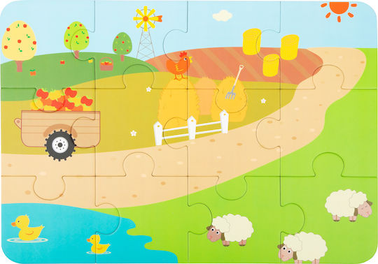 Wooden Kids Puzzle Farm Case for 3+ years+ Years 20pcs Small Foot