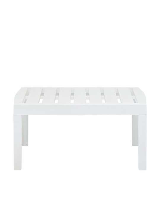 Πλαστικό Τραπέζι Καθιστικού Εξωτερικού Χώρου Λευκό 78x55x38εκ.