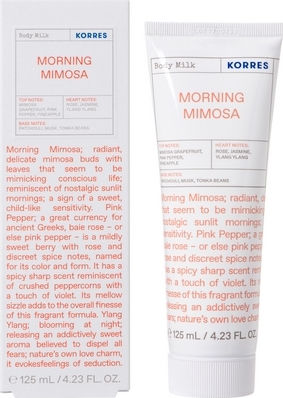 Korres Morning Mimosa Körpermilch Feuchtigkeitsspendende Lotion Körper mit Duft Weißer Moschus 125ml