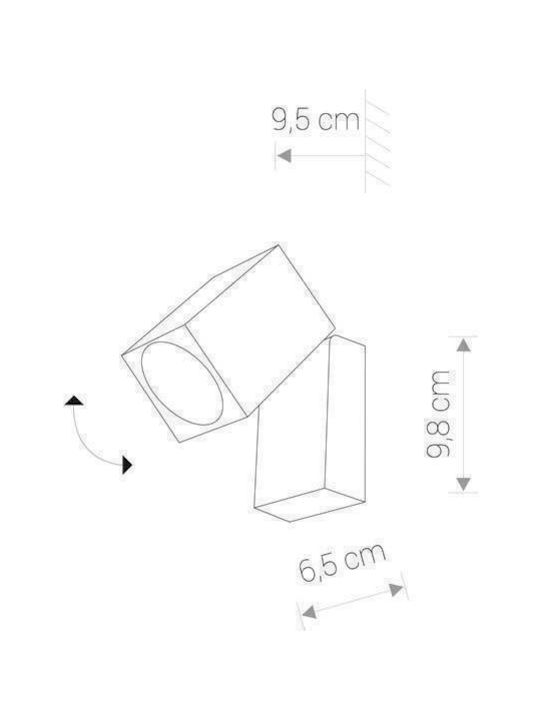 Nowodvorski Primm Wall-Mounted Outdoor Spot GU10 IP54 6.5x10εκ.