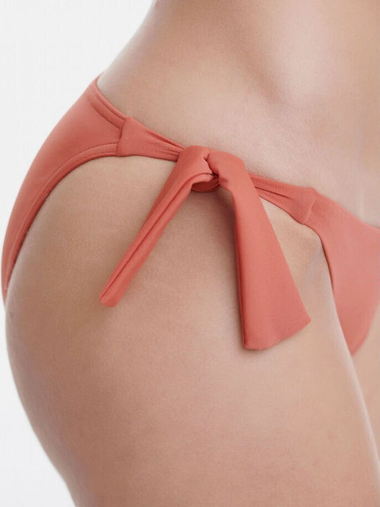 Bikini Slip με Κορδονάκια Πορτοκαλί