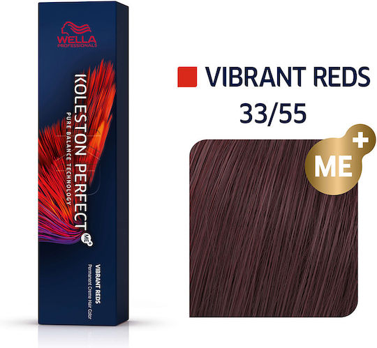 Wella Koleston Perfect Me+ Leuchtende Rottöne Haarfärbemittel 33/55 Dunkelbraun Intensiv Moha N 60ml