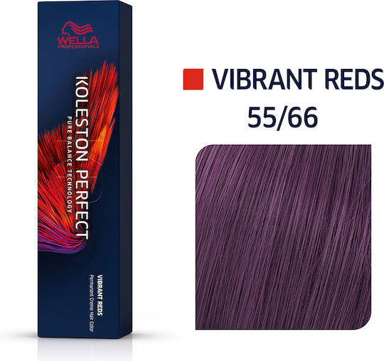 Wella Koleston Perfect Me+ Vibrant Reds Βαφή Μαλλιών 55/66 Έντονο Καστανό Ανοιχτό Έντονο Βιολέ 60ml