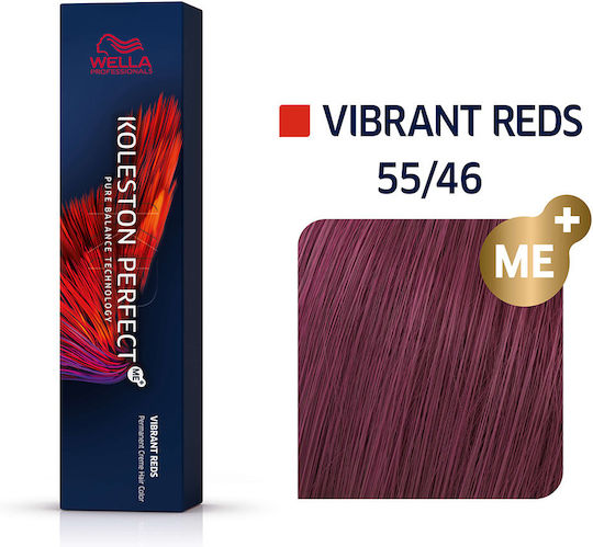 Wella Koleston Perfect Me+ Vibrant Reds Vopsea de Păr 55/46 Castaniu Deschis Intens Roșu Violet 60ml