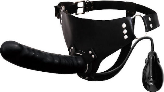 Baile Inflatable Vibrating Strap On With Automatic Pump Up Арсенал с Единично Дилдо и Вибрация в Черен цвят